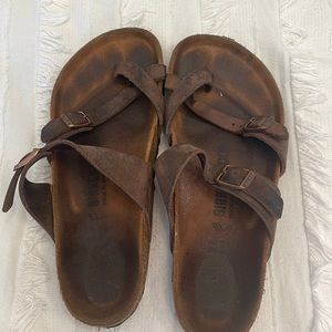 brown leather birkenstocks